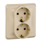 Розетка 2-м СП Этюд 16А IP20 250В с заземл. без защ. шторок крем. SE PC16-007K - smartlife-ural.ru – Екатеринбург