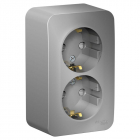 Розетка 2-м ОП Blanca 16А IP20 250В с заземл. защ. шторки с изолир. пластиной алюм. SE BLNRA011213 - smartlife-ural.ru – Екатеринбург