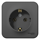 Розетка 1-м ОП Blanca 16А IP20 250В с заземл. без защ. шторок с изолир. пластиной антрацит SE BLNRA010116 - smartlife-ural.ru – Екатеринбург