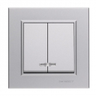 Выключатель 2-кл. СП Karea 10А IP20 сереб. с подсветкой Makel 56065023 - smartlife-ural.ru – Екатеринбург