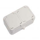 Розетка 2-м ОП 16А IP44 с заземл. п/герм. бел. Makel 18354 - smartlife-ural.ru – Екатеринбург