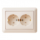 Розетка 2-м СП W59 16А IP20 с заземл. защ. шторки в сборе сл. кость SE RS16-255-28 - smartlife-ural.ru – Екатеринбург