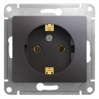 Розетка 1-м СП Glossa 16А IP20 250В с заземл. механизм графит SE GSL001343 - smartlife-ural.ru – Екатеринбург