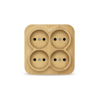 Розетка 4-м ОП 10А IP20 квадрат. без заземл. сосна IONICH 1458 - smartlife-ural.ru – Екатеринбург