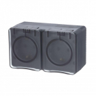 Розетка 2-м ОП AtlasDesign PROFI 16А IP54 заземл. защ. шторки антрацит SE ATN544026 - smartlife-ural.ru – Екатеринбург