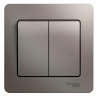 Выключатель 2-кл. СП Glossa 10А IP20 (сх. 5) 10AX в сборе платина SE GSL001252 - smartlife-ural.ru – Екатеринбург