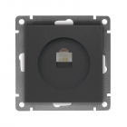 Розетка компьютерная 1-м СП Афина RJ45 кат.5E механизм графит Universal A0051-Gr - smartlife-ural.ru – Екатеринбург