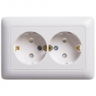Розетка 2-м СП Хит 16А IP20 с заземл. защ. шторки бел. SE RS16-231-B - smartlife-ural.ru – Екатеринбург