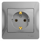 Розетка 1-м СП Glossa 16А IP20 с заземл. в сборе алюм. SE GSL000342 - smartlife-ural.ru – Екатеринбург
