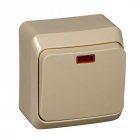 Выключатель 1-кл. ОП Этюд 10А IP20 с подсветкой крем. SE BA10-005K - smartlife-ural.ru – Екатеринбург