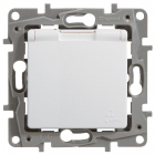 Розетка 1-м СП Etika 16А IP44 250В 2P+E с заземл. защ. шторки с крышкой немецк. стандарт безвинтов. клеммы механизм бел. Leg 672232 - smartlife-ural.ru – Екатеринбург