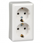 Розетка 2-м ОП Хит 16А 250В с заземл. без защ. шторок бел. SE RA16-238-B - smartlife-ural.ru – Екатеринбург