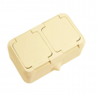 Розетка 2-м ОП 16А IP44 с заземл. с крышкой п/герм. крем. Makel 18254 - smartlife-ural.ru – Екатеринбург