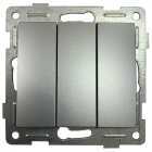 Выключатель 3-кл. СП Bravo 10А IP20 250В механизм серебр. GUSI С10В3-004 - smartlife-ural.ru – Екатеринбург