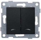 Выключатель 2-кл. СП Ugra 10А 250В с индикацией механизм графит GUSI С11В28-010 - smartlife-ural.ru – Екатеринбург