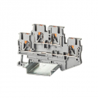 Клемма двухуровневая зажим push-in 4 точки подключения 2.5кв.мм сер. DKC VPRTT-2.5-GY - smartlife-ural.ru – Екатеринбург