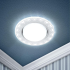 Светильник светодиодный точечный DK LD27 WH/WH GX53 декор со светодиод. подсветкой бел./бел. ЭРА Б0037388 - smartlife-ural.ru – Екатеринбург