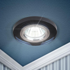 Светильник точечный DK7 CH/BK 50Вт MR16 12В декор стекло круглое хром./черн. ЭРА C0043793 - smartlife-ural.ru – Екатеринбург