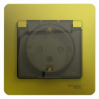 Розетка 1-м СП Glossa 16А IP44 250В с заземл. защ. шторки с крышкой в сборе фисташк. SE GSL001048 - smartlife-ural.ru – Екатеринбург