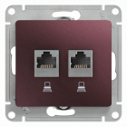 Розетка компьютерная 2-м Glossa RJ45 кат.5E механизм баклажан. SE GSL001185KK - smartlife-ural.ru – Екатеринбург