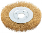 Корщетка-колесо посадочный d22.2мм стальная латунированная волнистая проволока 125мм FIT 39065 - smartlife-ural.ru – Екатеринбург