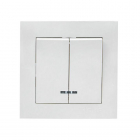 Выключатель 2-кл. СП Валенсия 10А IP20 с индикатором бел. PROxima EKF EWV10-123-10 - smartlife-ural.ru – Екатеринбург