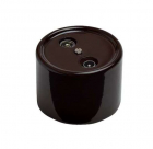 Розетка телевизионная оконечная TV/R/SAT 1-м ОП Лизетта 10А IP20 ретро керамика корич. Bironi B1-305-02 - smartlife-ural.ru – Екатеринбург