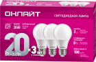 Лампа светодиодная 90 609 OLL-A60-20-230-4K-E27-PACK3 ОНЛАЙТ 90609 - smartlife-ural.ru – Екатеринбург