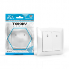 Переключатель проходной 2-кл. СП AVA 10А IP20 в сборе бел. TOKOV LIGHTTKL-AV-P2F-C01 - smartlife-ural.ru – Екатеринбург