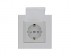 Розетка 1-м с крышкой Karea LINE STAR с заземл. жемчуж. Makel 86100029 - smartlife-ural.ru – Екатеринбург