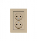 Розетка 2-я Karea RIZZ без заземл. крем Makel 88010017 - smartlife-ural.ru – Екатеринбург