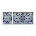 Розетка 3-м ОП Клио 16А IP54 с заземл. с прозр. крышкой бел. Universal К2235 - smartlife-ural.ru – Екатеринбург