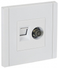 Розетка 2-м TV+RJ45 кат.5E FORTE&PIANO FP236 бел. IEK FP-AK20-1-K01 - smartlife-ural.ru – Екатеринбург