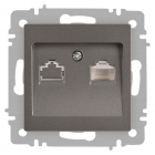 Розетка компьютерная 1-м СП Accent 6-303-09 RJ45 IP20 титан Intro Б0063642 - smartlife-ural.ru – Екатеринбург