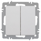 Выключатель 2-кл. СП Accent 6-104-01 10А IP20 250В AL/CU бел. Intro Б0063452 - smartlife-ural.ru – Екатеринбург