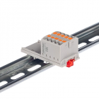 Блок распределительный с вертикал. адаптером на рейки шир. 15/35мм зажим push-in 10 точек подключения 2.5кв.мм сер. DKC DTP1-010-04SPUG-V - smartlife-ural.ru – Екатеринбург