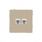 Розетка компьютерная 2-м KANT RJ45 кат.6A без шторки ванильн. марципан DKC 7015674 - smartlife-ural.ru – Екатеринбург