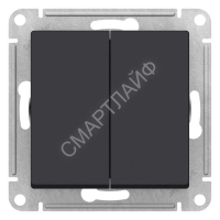 Переключатель перекрестный 2-кл. AtlasDesign 2хсх.7 10АХ механизм карбон SE ATN001073 - smartlife-ural.ru – Екатеринбург