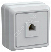 Розетка телефонная 1-м ОП Октава РТ20-ОБ IP20 бел. GENERICA ETO10-K01-DC - smartlife-ural.ru – Екатеринбург