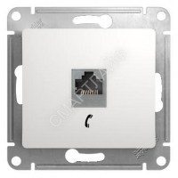 Розетка телефонная 1-м СП Glossa RJ11 механизм бел. SE GSL000181T - smartlife-ural.ru – Екатеринбург