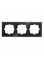 Рамка 3-местн. горизонт. VESNA черн. бархат LEZARD 742-4200-148 - smartlife-ural.ru – Екатеринбург