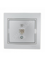 Розетка телефонная 1-м СП Mira RJ11 сер. метал. LEZARD 701-1010-137 - smartlife-ural.ru – Екатеринбург