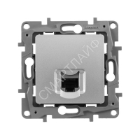 Розетка компьютерная 1-м СП Etika RJ45 кат.5E UTP механизм алюм. IEK 672441 - smartlife-ural.ru – Екатеринбург