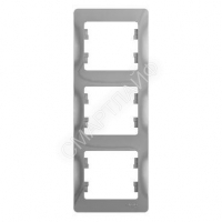 Рамка 3-м Glossa вертикал. алюм. SE GSL000307 - smartlife-ural.ru – Екатеринбург