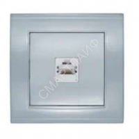Розетка компьютерная 1-м СП Бриллиант серебр. UNIVersal 7949858 - smartlife-ural.ru – Екатеринбург