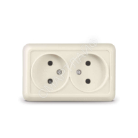 Розетка 2-м ОП Олимп 16А IP20 без заземл. сл. кость UNIVersal Б-О0102 - smartlife-ural.ru – Екатеринбург