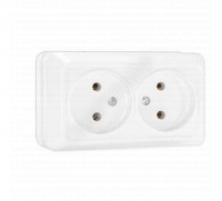 Розетка 2-м ОП Олимп 16А IP20 без заземл. бел. UNIVersal О0102 - smartlife-ural.ru – Екатеринбург