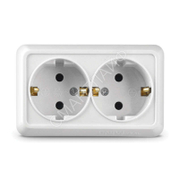 Розетка 2-м ОП Олимп 16А IP20 с заземл. бел. UNIVersal О0128 - smartlife-ural.ru – Екатеринбург