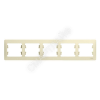 Рамка 5-м Glossa горизонт. беж. SE GSL000205 - smartlife-ural.ru – Екатеринбург