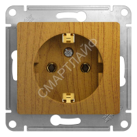 Розетка 1-м СП Glossa 16А IP20 с заземл. механизм дерево дуб SE GSL000543 - smartlife-ural.ru – Екатеринбург